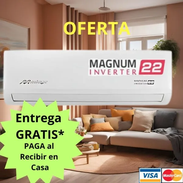 MINISPLIT INVERTER MAGNUM 22 MIRAGE Magnum 22 1 Tonelada(S) 220V Frio/Calor Inverter