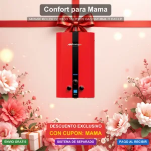 Dia de las Madres - BOILER DE PASO 16 Litros GAS NATURAL O GAS LP